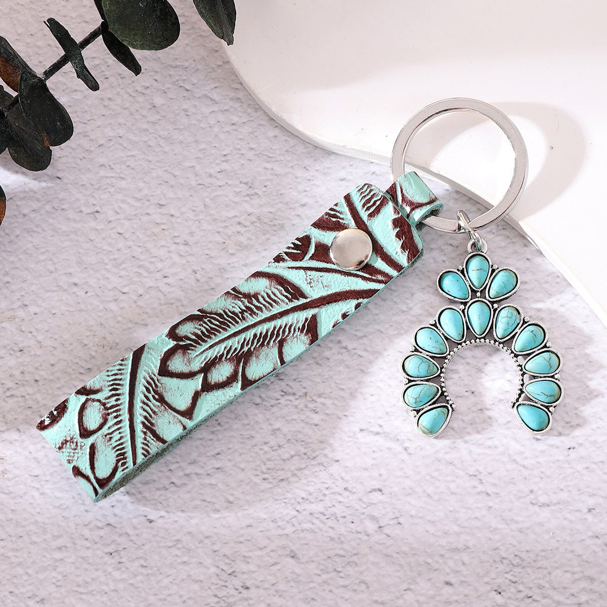 Wholesale Leather Pattern Keychains